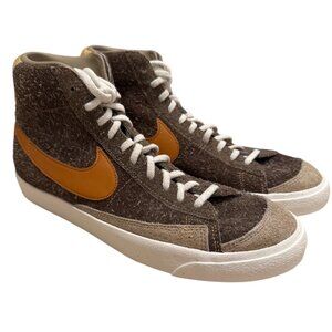 Nike Blazer Mid 77 Vintage Brown & Orange High-Top Sneakers Mens Size 9